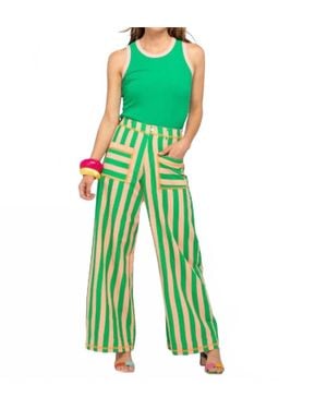 Boom Shankar Sana Wide-Leg Pant - Green