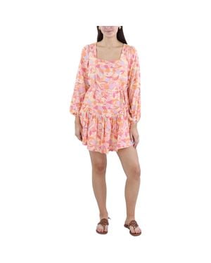 BCBGeneration Printed Polyester Mini Dress - Pink