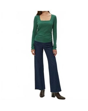 Michael Stars Sarah Square Neck Top - Green