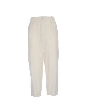 Autry Pants With Elastic Waistband And Side Pockets - White