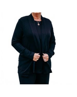 À La Carte Open Front Cardigan - Blue