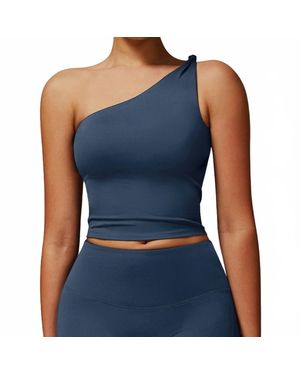 WonderxFans Lydia One Shoulder Top - Blue