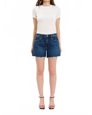 DAZE Crossroads Mid Rise Loose Shorts - Blue