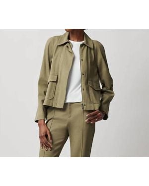 ATM Washed Cotton Twill Swing Jacket - Green