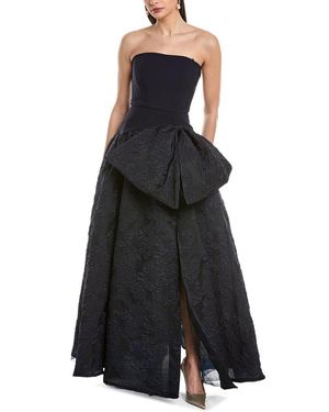 Marchesa Cloque Gown - Black