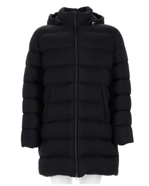 Herno Padded Horizontal Quilted Polyamide Down Jacket - Blue
