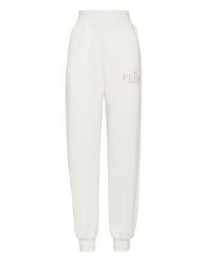 Philipp Plein Jogging Pants Iconic Plein - White