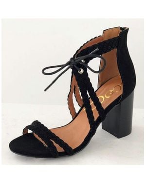 Ccocci Pretty Braided Heeled Sandal - Black