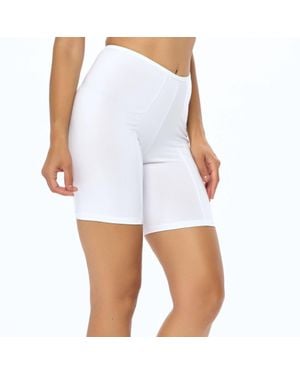 Undersummers by CarrieRae Classic Anti Chafing Shortlette Slipshort 6.5" - White