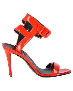 Giuseppe Zanotti High Ankle Strap Sandal Heels - Red