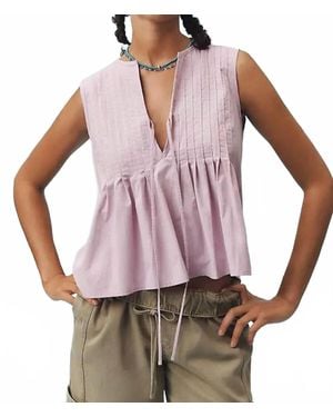 Nation Ltd Ali Tie-Front Sleeveless Top - Purple