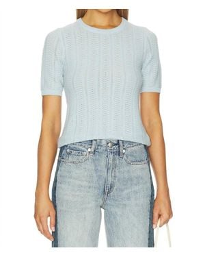 Rag & Bone Francesca Short Sleeve Sweater - Blue
