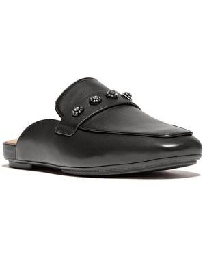 Fitflop Delicato Crystal Cluster Leather Mule - Black