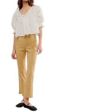 Free People In My Feelings Slim Crop Pants - White