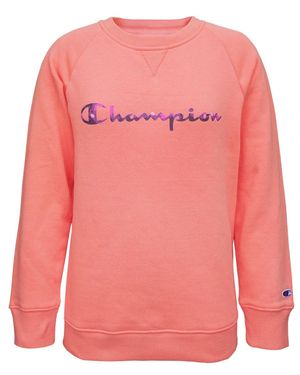 Champion Fill Script Fleece Sweatshirt Kids Tie-Dye Cotton Gbo257 - Pink