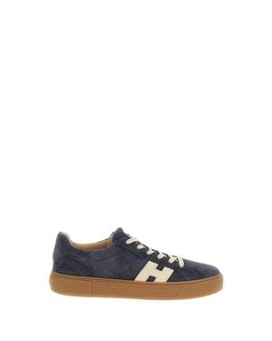 Hogan Suede Leather Skater Sneakers - White