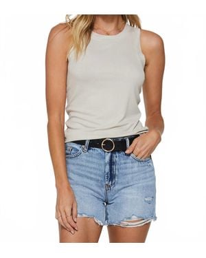 Another Love Cleo Rib Tank Top - Blue