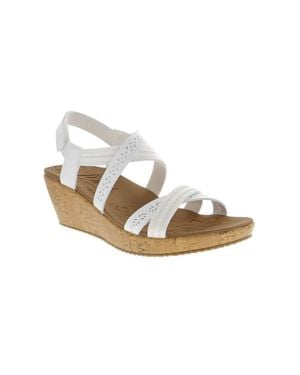 Skechers Beverlee Delicate Glow Wedge Sandal - White