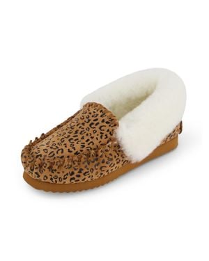 Emu Ridge Molly Suede Shearling Moccasin Slippers - Natural