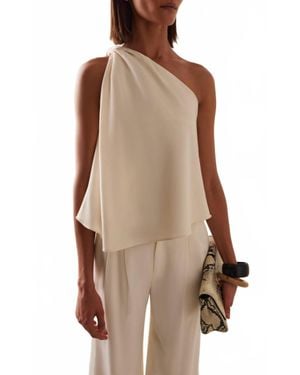 Sloan One Shoulder Top - Brown