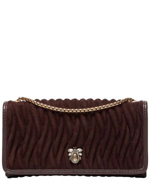 Dune Strong Suede Clutch - Brown