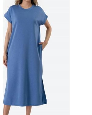 Pixi + Ivy Modal Midi Scuba Dress - Blue
