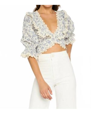 Olivaceous Coco Frill Top - Gray