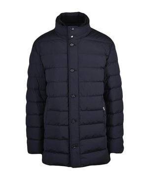 Add Dull Nylon Stretch Ped Down Jacket - Blue