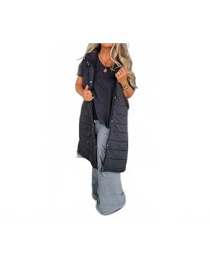 Blakely Kendall Long Puffer Vest - Blue