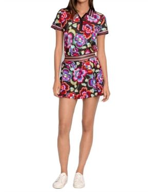 Johnny Was Calanthe Tennis Skirt - Red