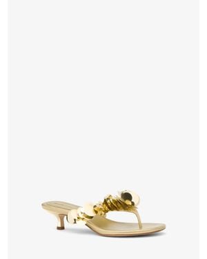 Michael Kors Loretta Sequin Embellished Metallic Sandal
