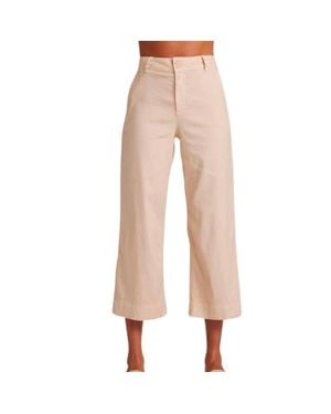 Bella Dahl Saige Wide Leg Crop Pants - Natural