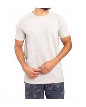 Mono B Curved Hem Extended Tee - White
