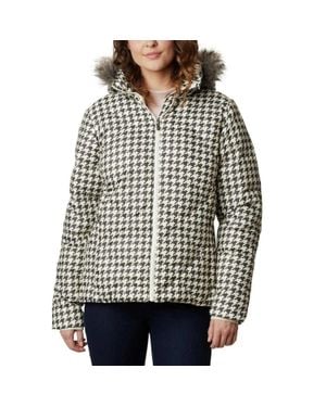 Columbia Icy Heights Ii Down Jacket Hooded Full Zip Kfc478 - Black