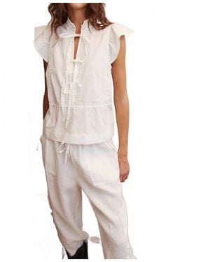 Melissa Nepton Crissy Sleeveless Blouse - Natural
