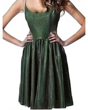 Jovani A-Line Short Glitter Dress - Green