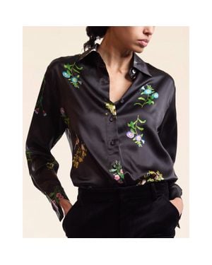 Cynthia Rowley Collectible Silk Blouse - Black