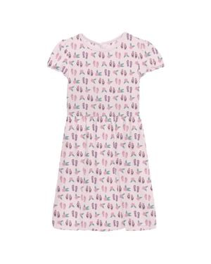 KICKEE Girl's Flutter Sleeve Twirl Dress With Pockets - Pink