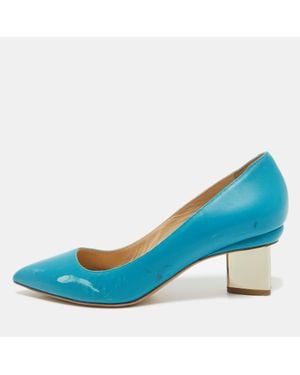 Nicholas Kirkwood Leather Pointed Pumps - Blue