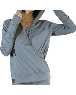 Faceplant Dreams Bamboo Crossover Hoodie - Blue