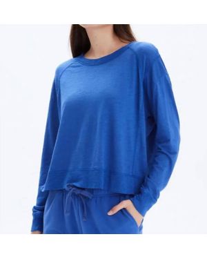 Chrldr Betty Shoulder Seam Crewneck - Blue