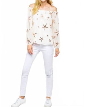 ..,merci Stargaze Off The Shoulder Top - White
