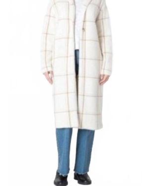 Dex Longline Soft Sweater Coat - White