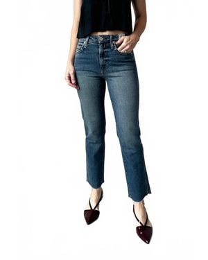 AMO Chloe High Rise Crop Jeans - Blue