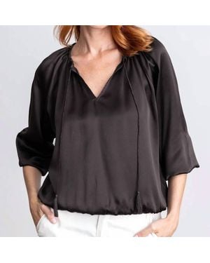 Go> By Go Silk Either Way Silk Top - Black