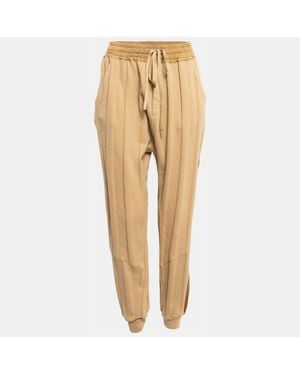 Haider Ackermann Light Satin Side Stripe Cotton Sweatpants - Natural