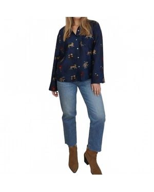 NIBI MTK Avery Boxy Shirt - Blue