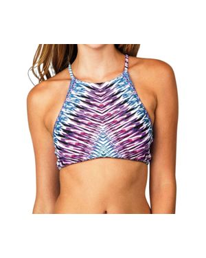 Raisins High Neck Bikini Top - Purple