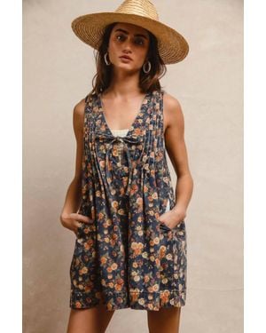 Bibi Jaylee Floral Romper - Brown