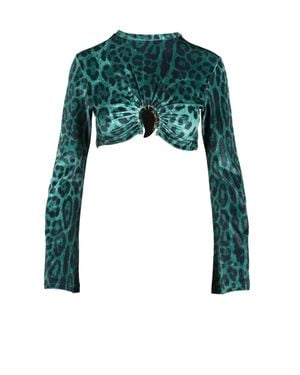 Alberto Audenino Stretch Polyester Top - Green